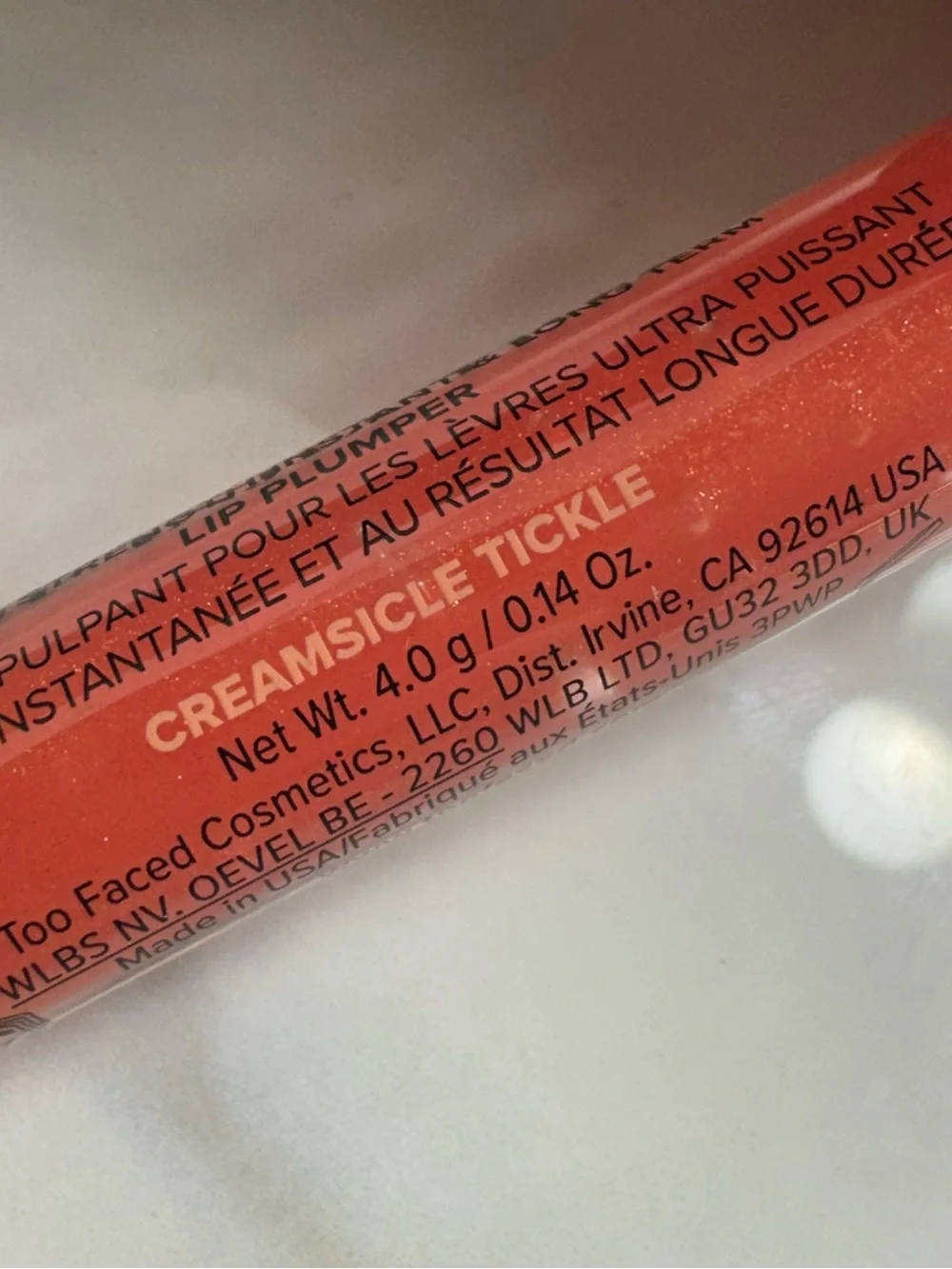 Too Faced Lip Injection Maximum Plump Lip Gloss - CREAMSICLE TICKLE